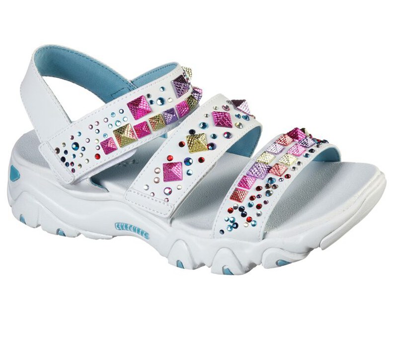Skechers Dam Vita/Olika Färger Sandaler - D'lites 2.0 - Studded Wayz - Sverige (JESRW-6153)